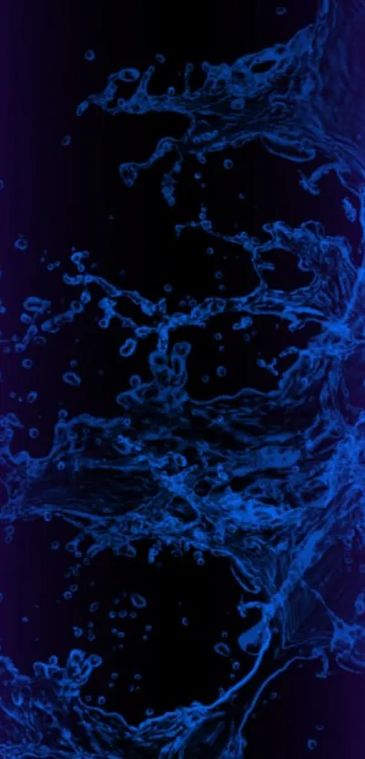 Abstract blue wave design on mobile wallpaper.