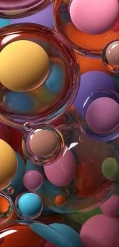 Colorful abstract bubbles in vibrant design.