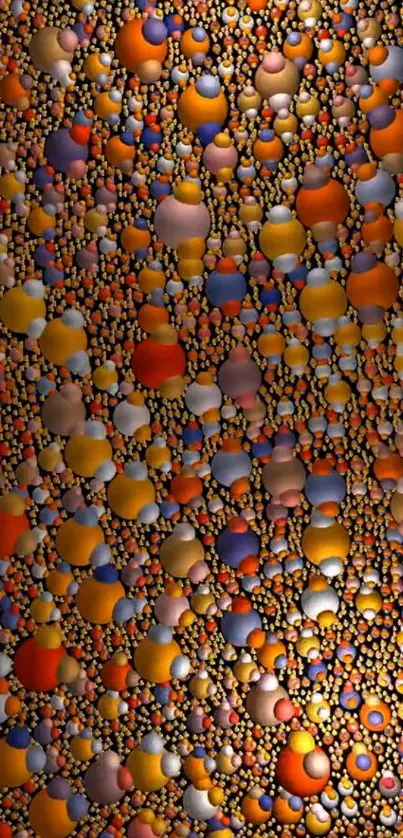 Vibrant abstract bubble art wallpaper with colorful spheres