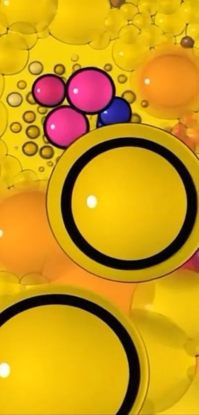 Colorful abstract bubble wallpaper with vibrant design