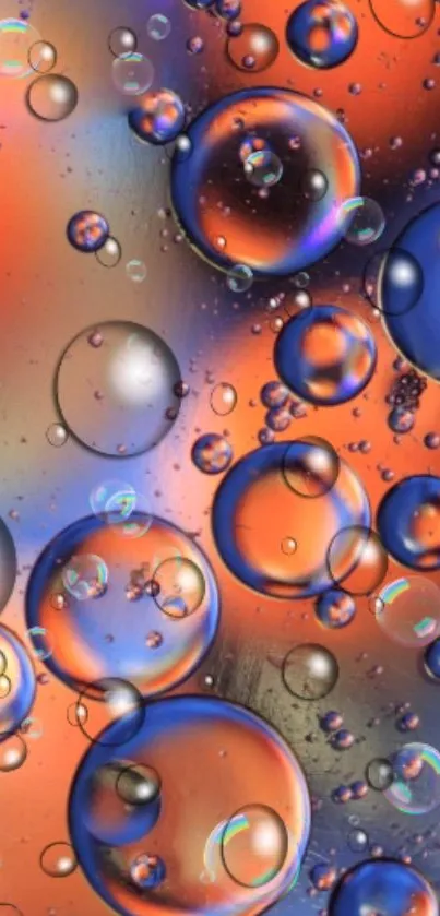 Vibrant abstract wallpaper with colorful floating bubbles.