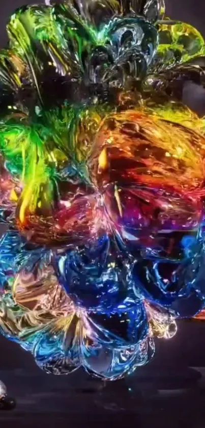 Colorful abstract bubble explosion art design.