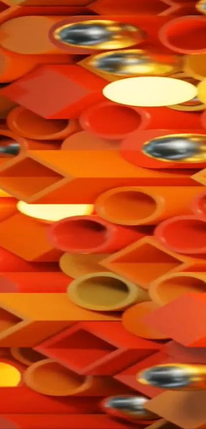 Vibrant abstract geometric wallpaper with colorful circles.
