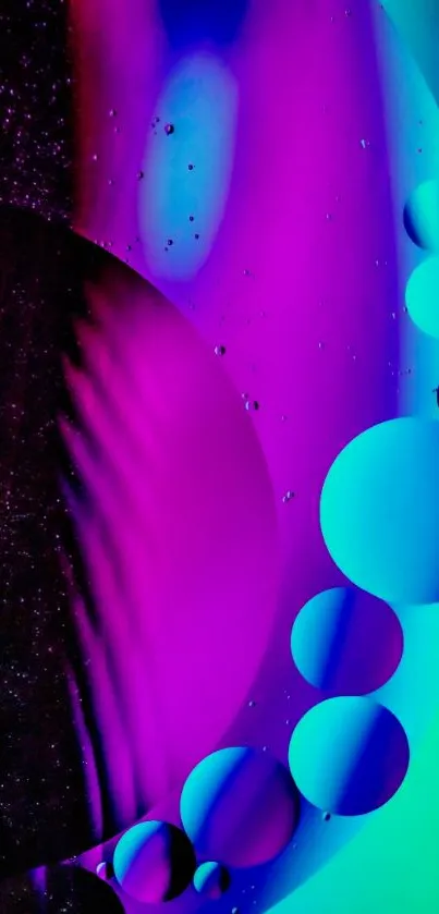 Vibrant abstract circles with purple and blue hues on a stylish mobile wallpaper.