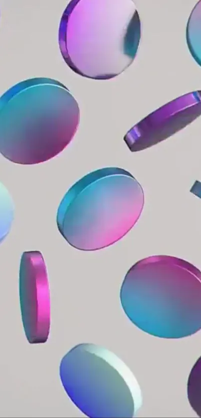 Vibrant abstract circles with gradient colors.