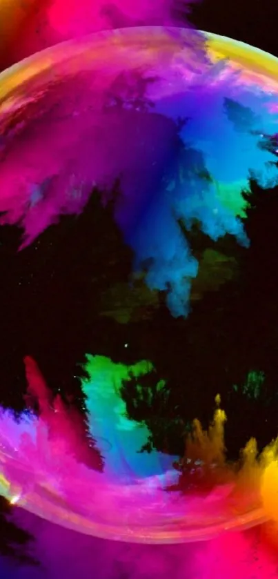 Vibrant abstract color burst wallpaper with bright and vivid hues.