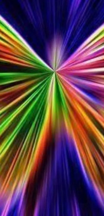 Abstract vibrant color burst mobile wallpaper.