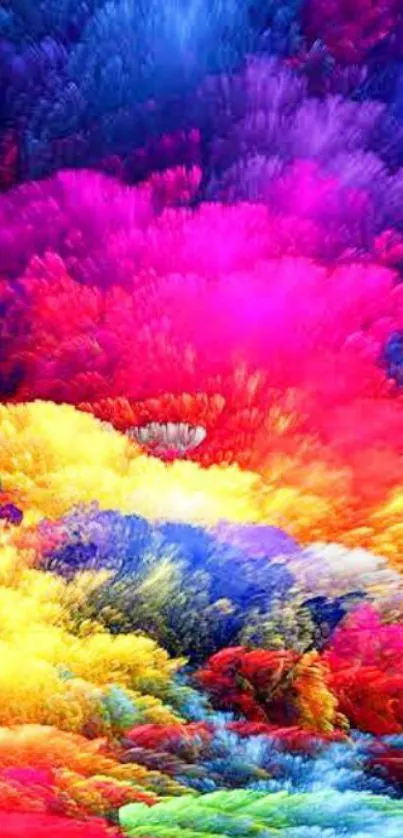 Vibrant abstract color explosion wallpaper.