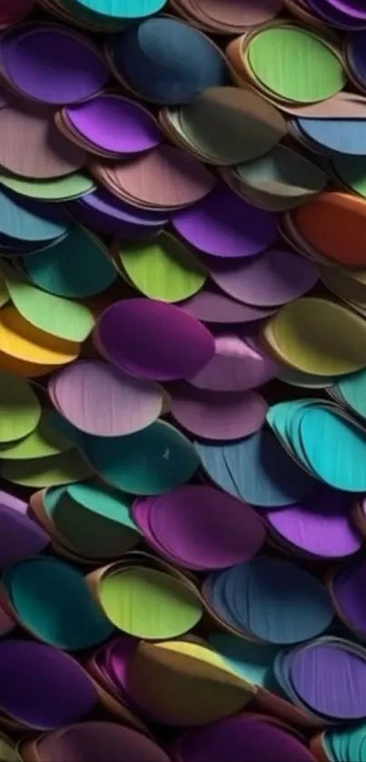 Colorful layered abstract pattern wallpaper