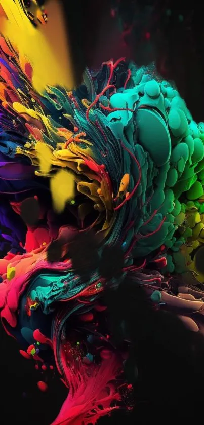 Vibrant, colorful abstract wallpaper splash.