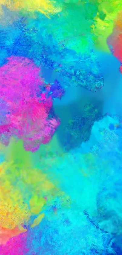 Vibrant abstract wallpaper with colorful splash of dynamic hues.