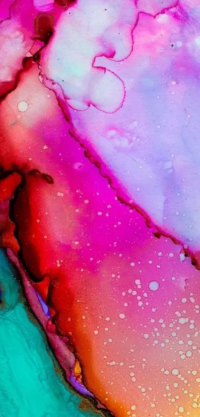 Vibrant abstract wallpaper with purple and pink splash.