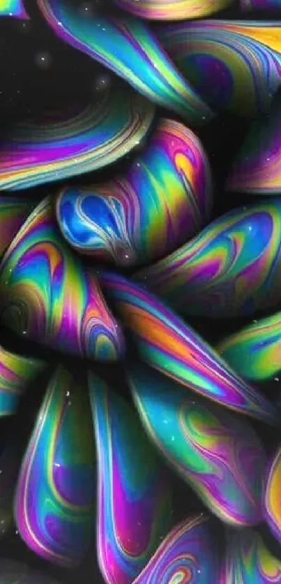 Colorful abstract swirl wallpaper for mobile.