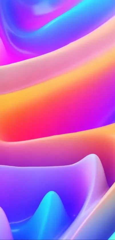 Vibrant abstract wallpaper with colorful swirls and gradients.