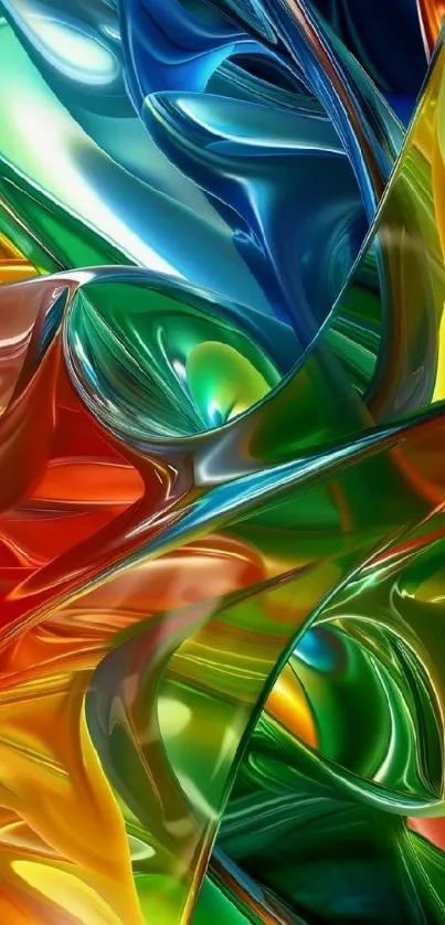 Colorful abstract design with vibrant swirling patterns.