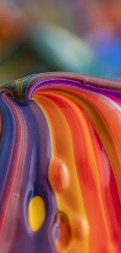 Vibrant abstract wallpaper with colorful waves.