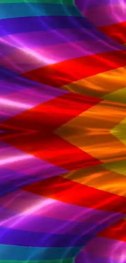 Vibrant abstract wallpaper with color waves