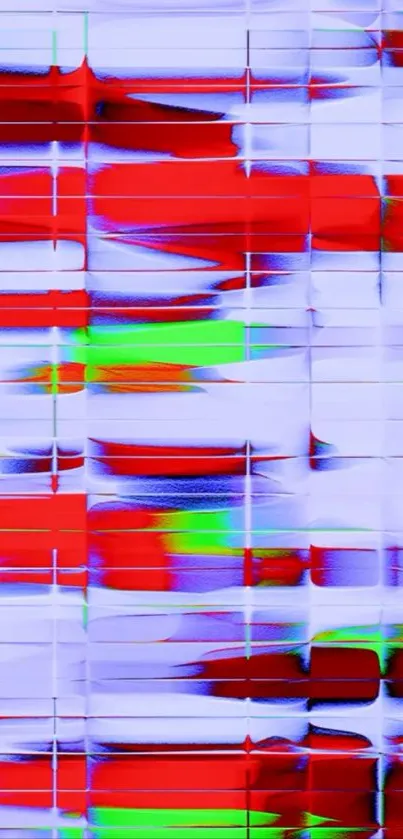 Abstract pattern with red, green, and blue colors creating a dynamic digital design.