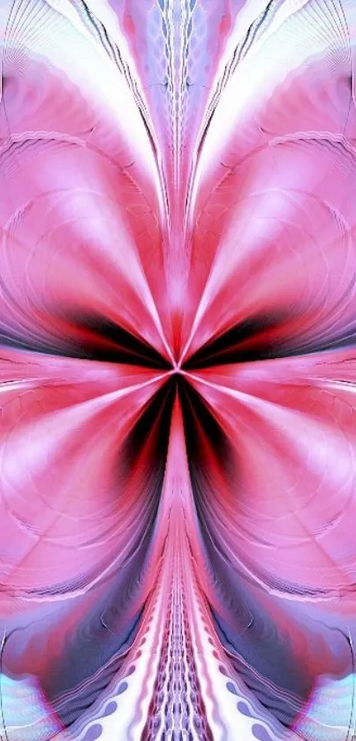 Abstract floral mobile wallpaper in vibrant pink hues.