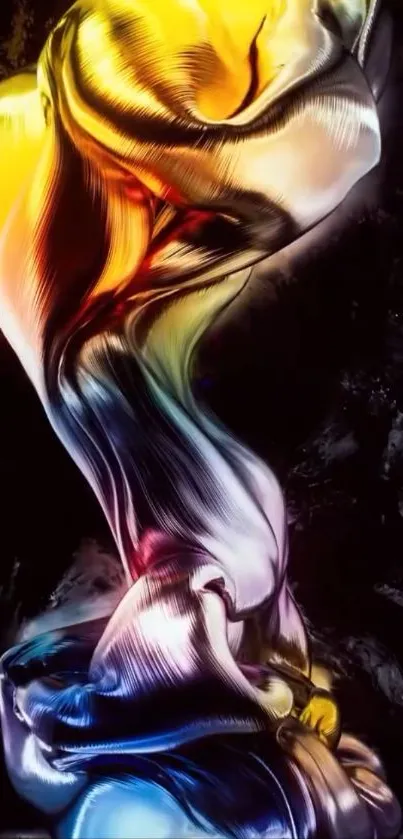 Vibrant abstract fluid art wallpaper with dynamic colors.