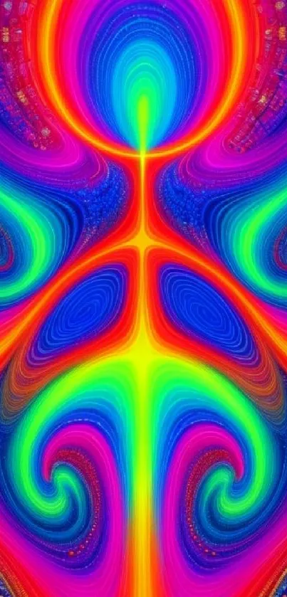 Colorful abstract fractal art with vibrant swirls and intricate patterns.