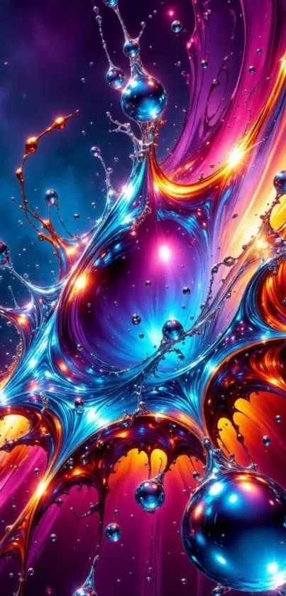 Vibrant abstract galaxy art with vivid colors.