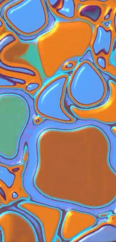 Vibrant abstract geometric wallpaper with dynamic shapes.
