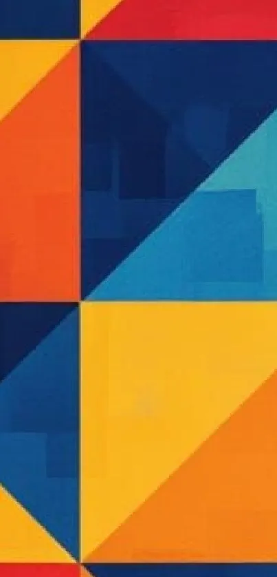 Abstract geometric wallpaper with vibrant colors.