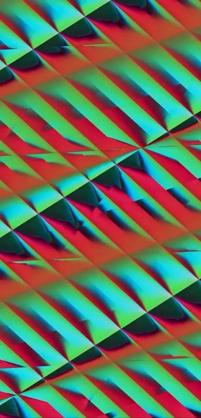 Vibrant abstract geometric wallpaper with dynamic colors.