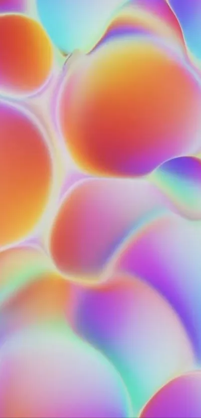 Vibrant abstract gradient bubbles wallpaper.