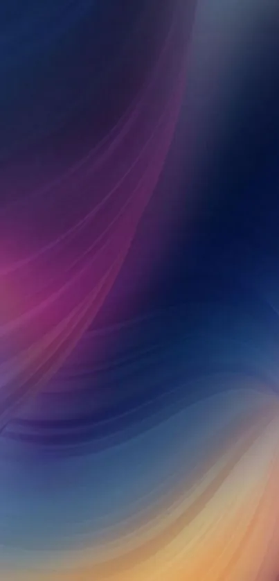 Vibrant abstract gradient, blue and purple hues mobile wallpaper.