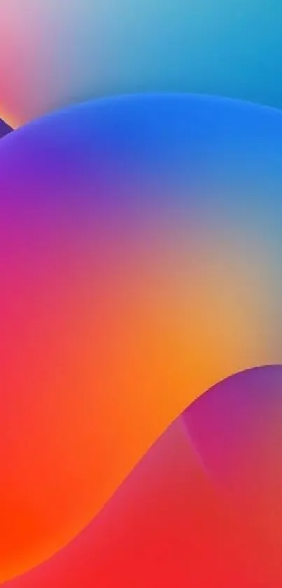 Vibrant abstract gradient wallpaper with vivid color blend