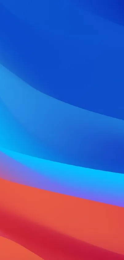 Vibrant abstract gradient in blue and red hues for mobile wallpaper.