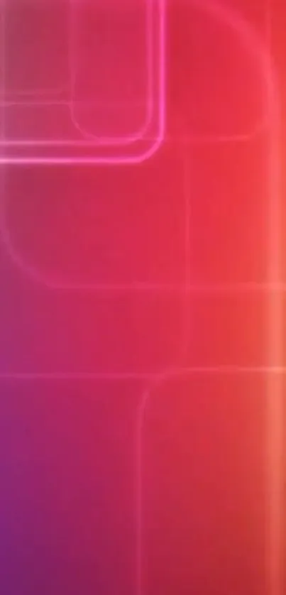 Vibrant gradient wallpaper with pink, orange, and purple hues forming an abstract design.