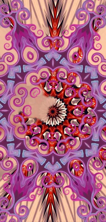 Vibrant abstract kaleidoscope wallpaper with swirling patterns and vivid colors.