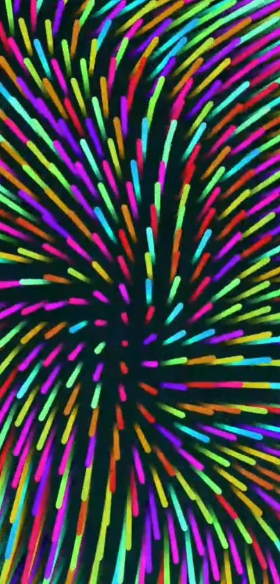 Colorful abstract lines create a dynamic mobile wallpaper.