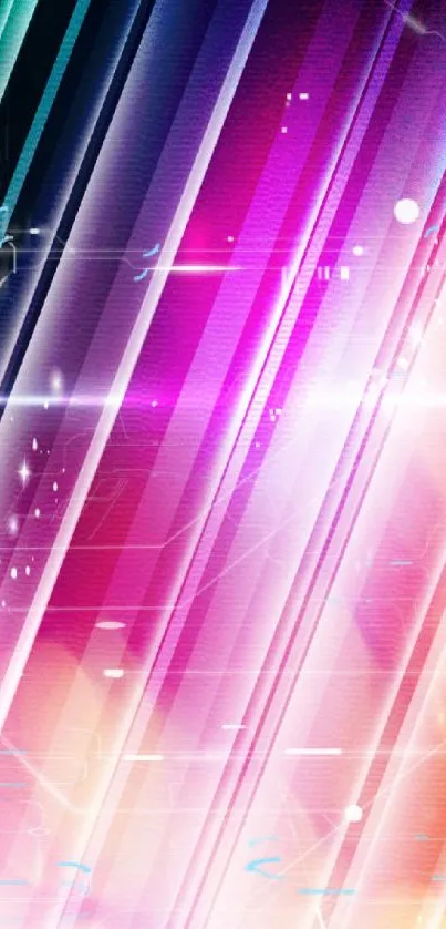 Vibrant abstract lines wallpaper in pink, purple, and blue hues.