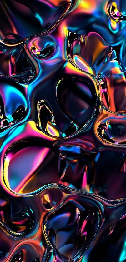 Vibrant abstract liquid art wallpaper with dynamic colors.