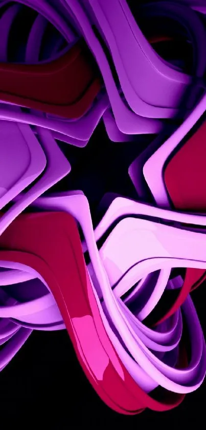 Abstract purple and pink 3D design wallpaper.