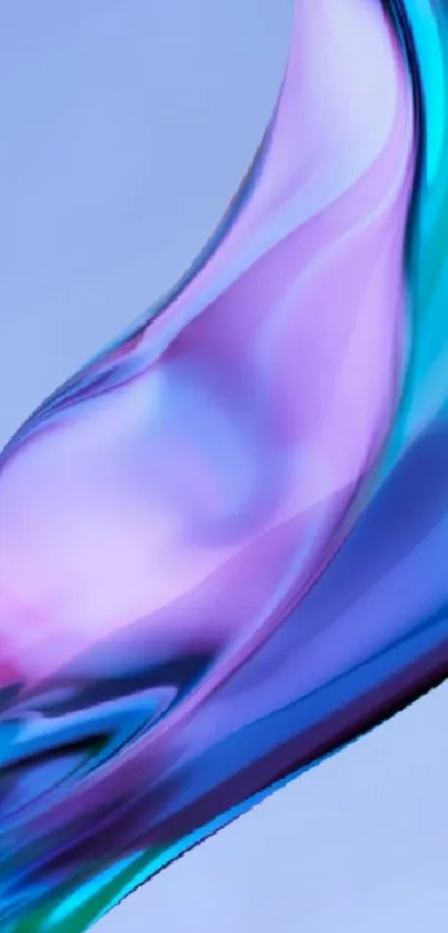 Fluid abstract wallpaper in blue and purple tones.