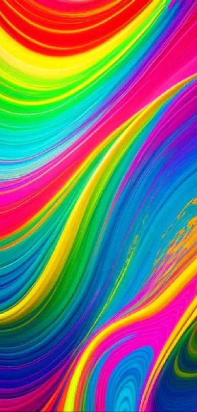 Vibrant abstract wallpaper with swirling colors.