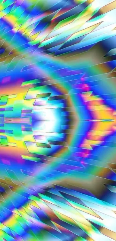 Vibrant abstract wallpaper with colorful futuristic design
