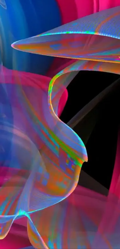 Vibrant abstract wallpaper with colorful swirls and dynamic designs.