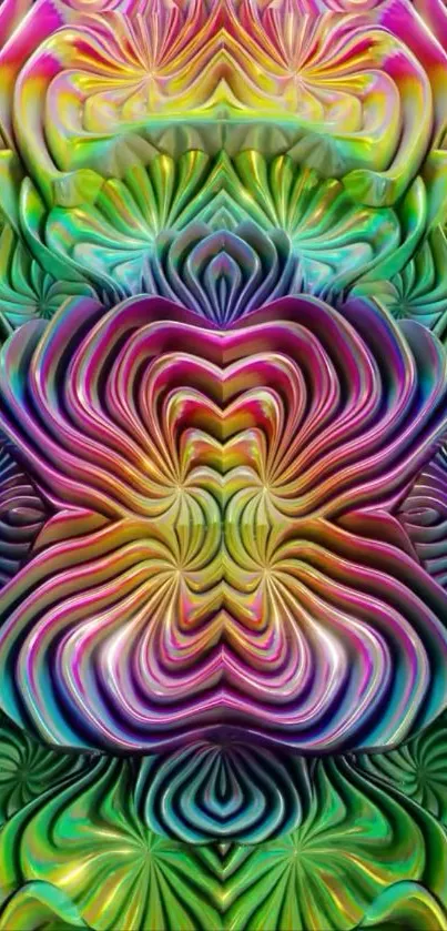 Vibrant abstract artistic wallpaper with colorful design.
