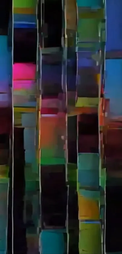 Abstract colorful wallpaper with vibrant patterns.