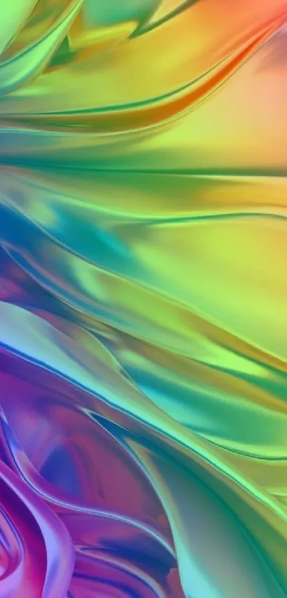 Vibrant abstract wallpaper with rainbow hues.