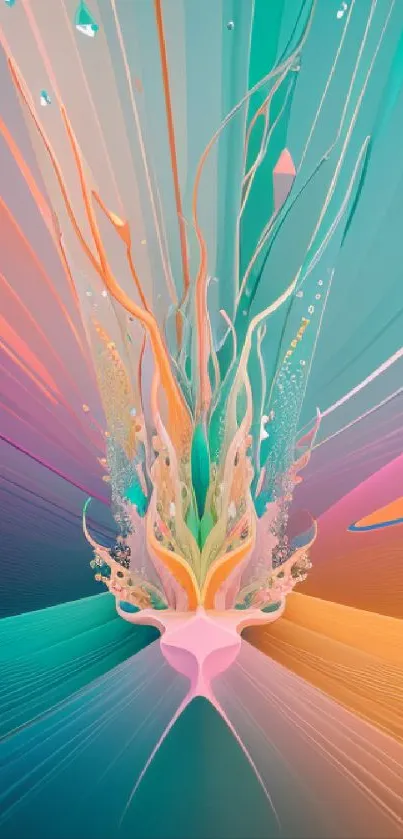 Vibrant abstract wallpaper with dynamic colors and creative design.