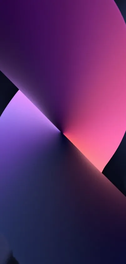 Abstract mobile wallpaper with vibrant purple and pink gradient.