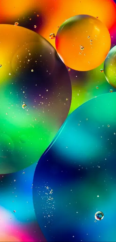 Vibrant abstract wallpaper with colorful bubbles and a multicolor palette.