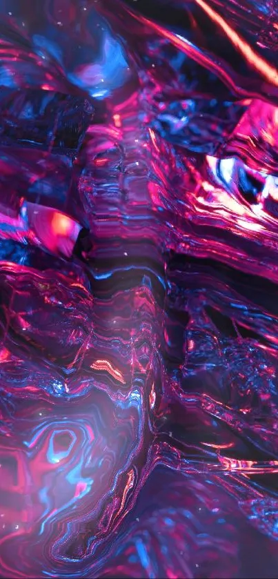 Vibrant abstract art wallpaper with magenta and blue hues.